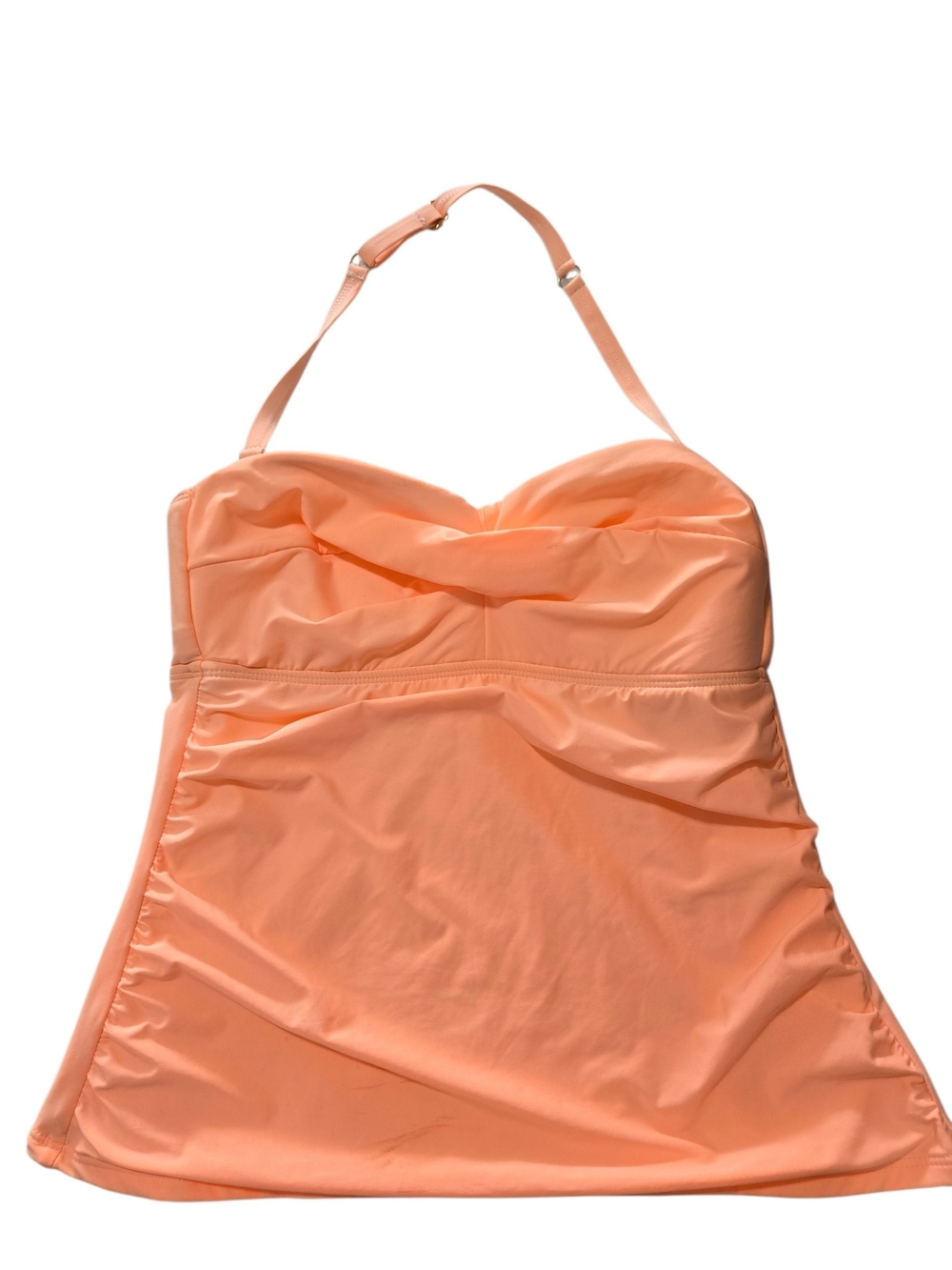 ANTONIO MELANI Peach Halter Swim Top with Removable Adjustable Strap New M FLAW
